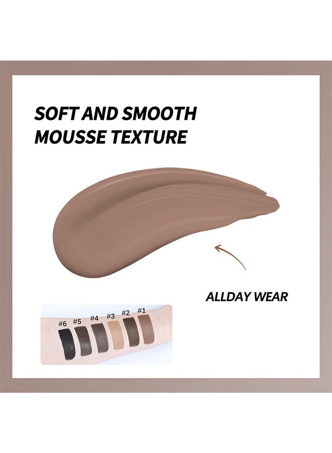 lakerain Super Fluffy  Brow Mousse 6 Colors All Day Tinted Brow Gel For Soft Full Brows- #4BLACK BROWN - Image 5