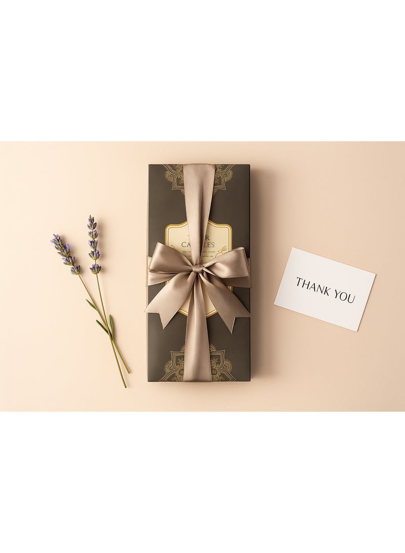 Home Care مجموعة 12 قطعة من الشموع البيضاء الطويلة الأنيقة بدون قطرات للزفاف، العشاء، ديكور المنزل والاحتفالات الدينية | شموع شمعية غير معطرة، بدون دخان في علبة هدايا فاخرة - Image 5