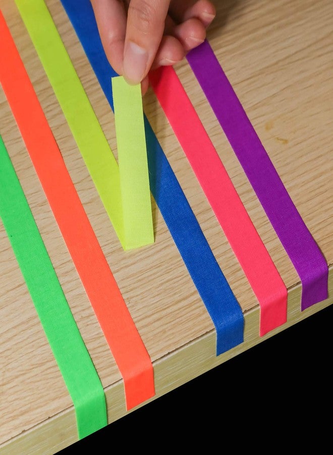 Sundee UV Blacklight Reactive - 0.59 × 33ft - Fluorescent Cloth Tape for Glow Party, Neon Party Tape (6 Colors) - Image 5