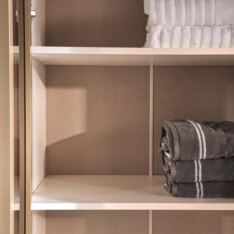 Pan Home FIORE 6 DOOR WARDROBE WITH MIRROR - BEIGE - Image 5