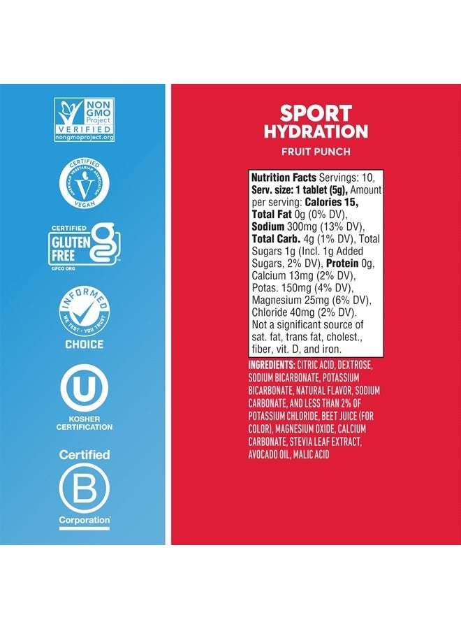 Nuun Sport Electrolyte Tablets for Proactive Hydration, Fruit Punch, 4 Pack (40 Servings) - Image 5