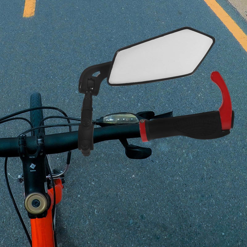 Electric Bike Rearview Mirror Left Side Handlebar Mount Adjustable Safety Convex Glass - Image 5