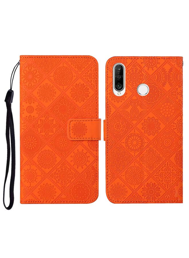 Zaboon Case For Huawei P30 lite Ethnic Style Embossed Pattern Horizontal Flip Leather Case with Holder & Card Slots & Wallet & Lanyard - Image 1