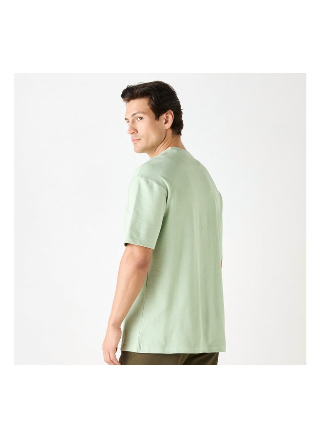 Iconic Textured Crew Neck T-Shirt  - Image 2