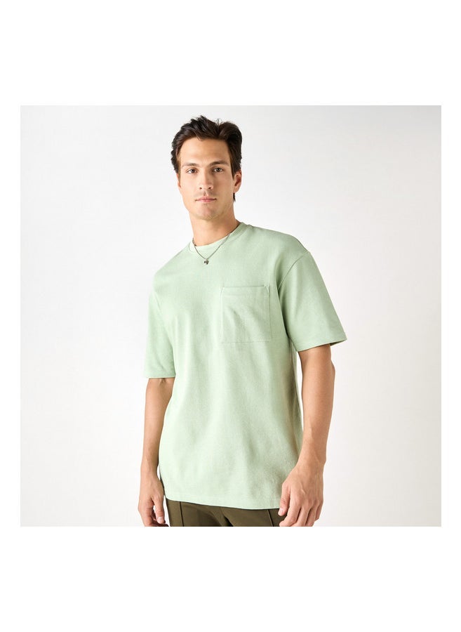 Iconic Textured Crew Neck T-Shirt  - Image 1