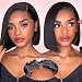 AISI Bob Wigs Human Hair Straight Bob Lace Front Wigs Black 8inch - Image 2