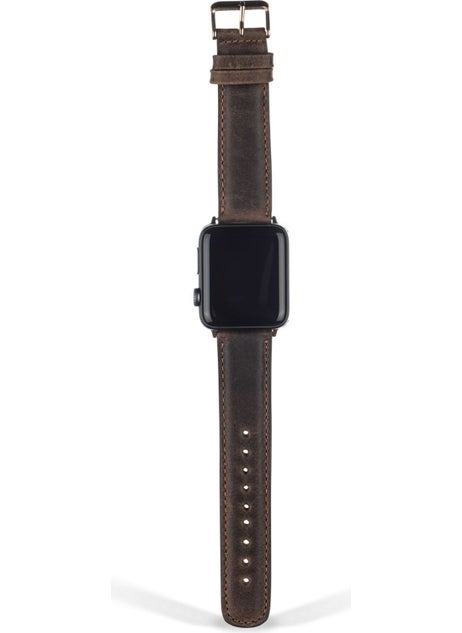 Apple Watch Compatible Leather Band 42 44 45 mm Brown