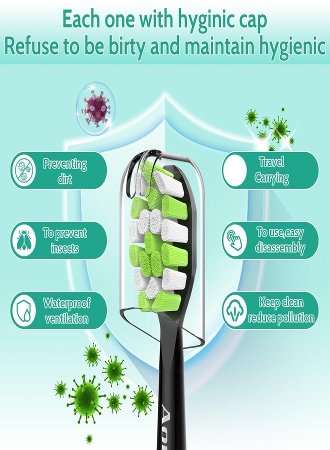 Aoremon Replacement Heads for Sonicare Diamondclean Travel Family Value, Black - Image 5
