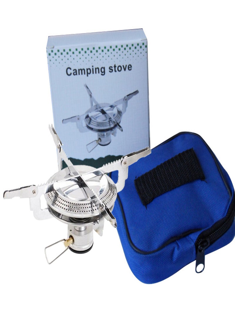 Generic Portable Outdoor Camping Stove Backpacking Stove Lightweight Stainless Steel Gas Stove Furnace for Hiking Picnic - Image 1