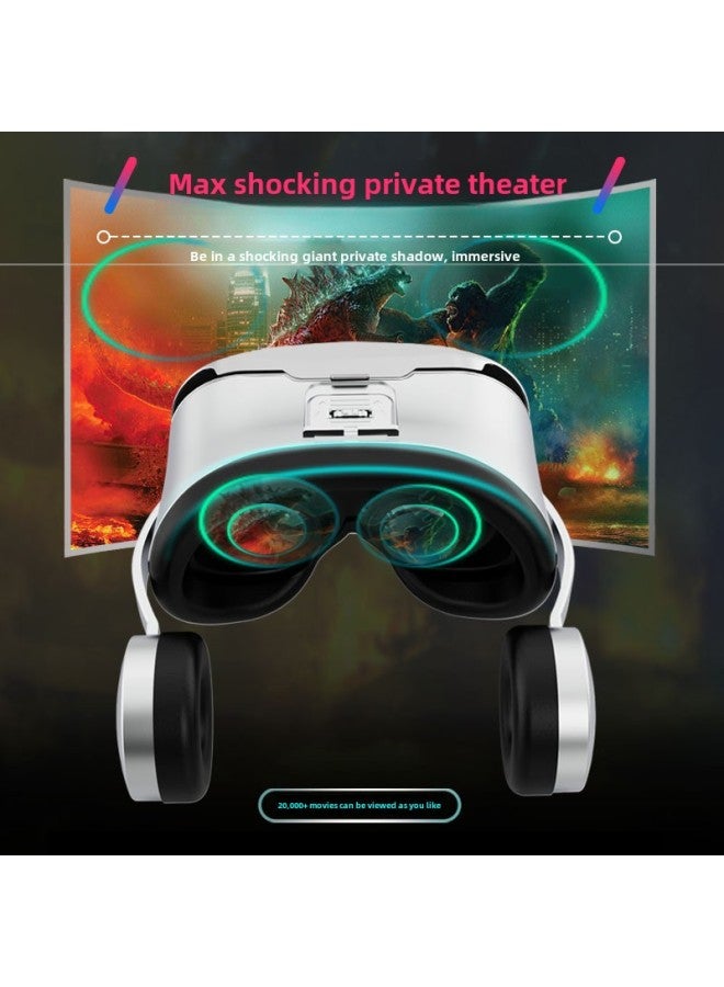 Vr Glasses Mobile Phone Dedicated One-piece Smart 4K Somatosensory 3D Man-machine Game Ar Home Cinema Helmet-Colour:Vr Glasses + Remote Control Y1 White - Image 4