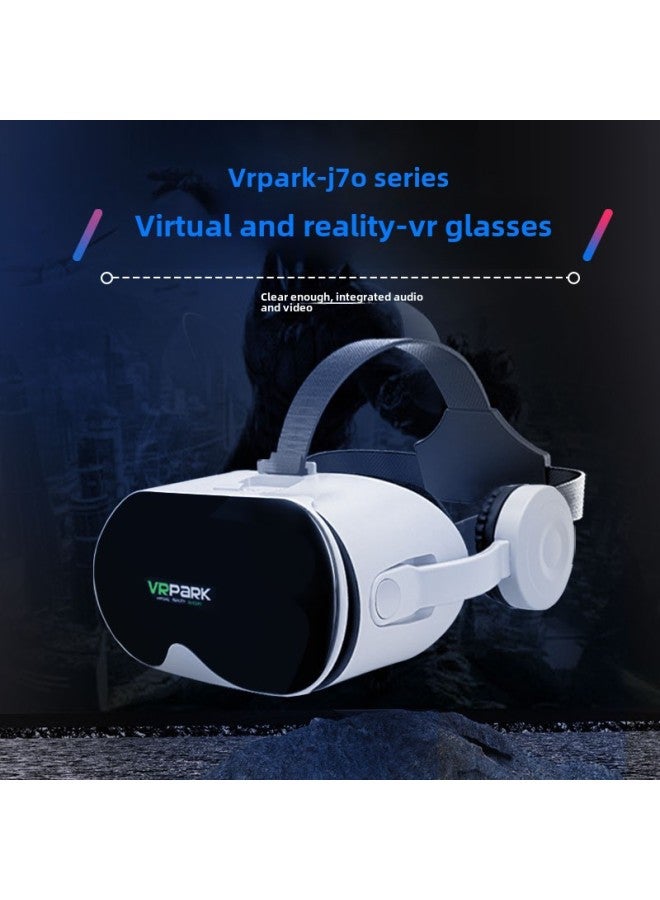 Vr Glasses Mobile Phone Dedicated One-piece Smart 4K Somatosensory 3D Man-machine Game Ar Home Cinema Helmet-Colour:Vr Glasses + Remote Control Y1 White - Image 5