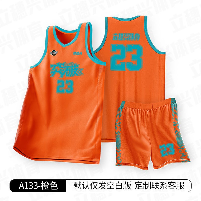 Summer Basketball Uniform Suit For Adult Male Students Quick-Drying Breathable Jersey Campus Female Children Training Game Sportswear - Image 1