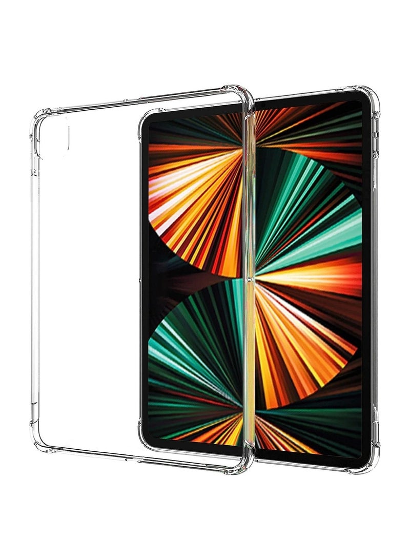 ELTRAZONE Silicon Clear Case for iPad Pro 12.9'' (5th Gen ) 2021, TPU Shockprooof Back Cover, Slim-Fit Protective Case for iPad Pro 12.9 inch 5th Generation, Supports Pencil 2nd Gen Charging - Image 1