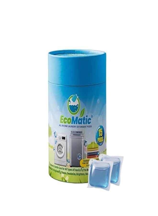 EcoMatic All-in-one 15 Laundry Detergent Pods - Image 1