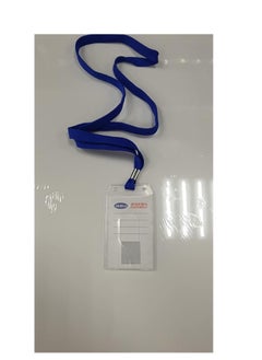 PARTNER ID card, Badge Holder Transparent Vertical With linyard Red/black/blue PARTNER (50pcs) (BALCK)  - Image 1