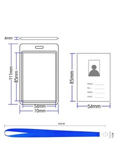 PARTNER ID card, Badge Holder Transparent Vertical With linyard Red/black/blue PARTNER (50pcs) (BALCK)  - Image 4