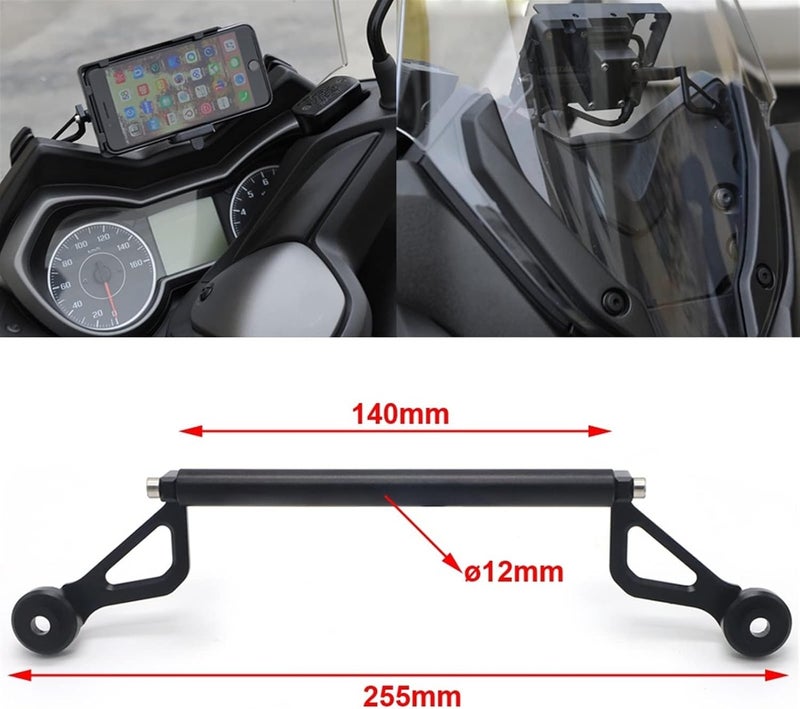 QASULER Motorcycle Front Phone Stand Holder - Image 2
