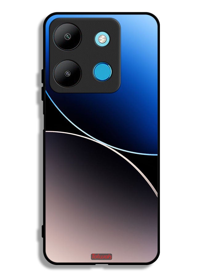 Tolwak Infinix Smart 7 Protective Case Cover Curve Lines Pattern - Image 1