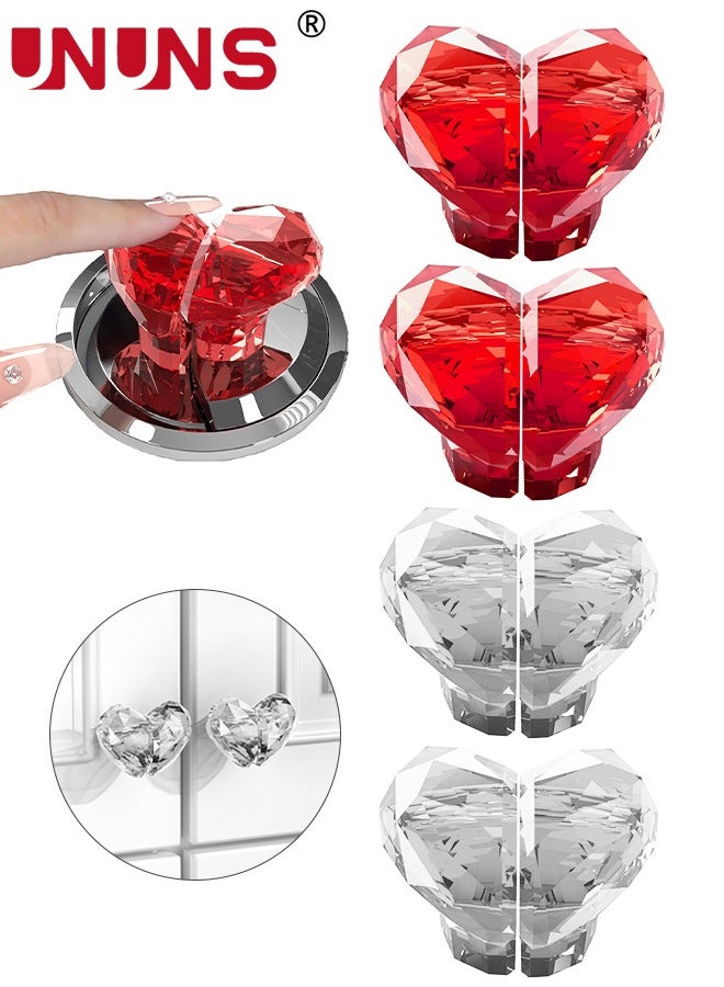 UNUNS زر المرحاض، ضاغط زر المرحاض لحماية الأظافر، ملحق مرحاض مبتكر، مقبض لاصق ماسي لتزيين مقابض الأدراج، 2 قطعة - Image 1