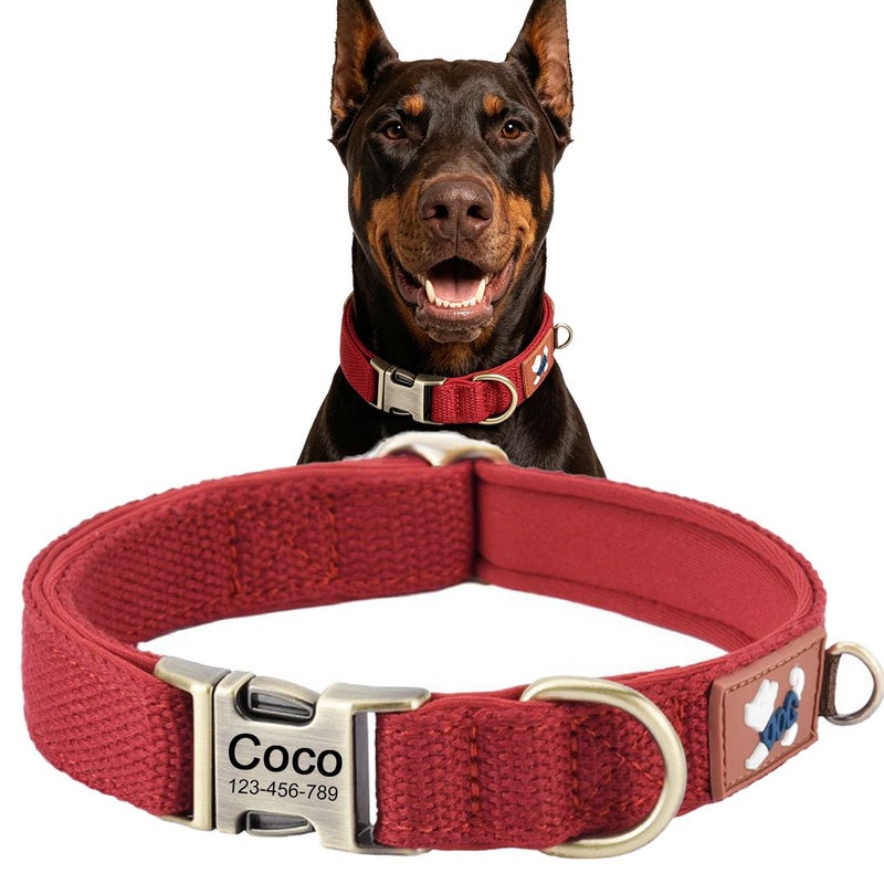 Blue Vintage Dog Collar Wear Resistant Durable for Large Labradors and Bulldogs - Image 4