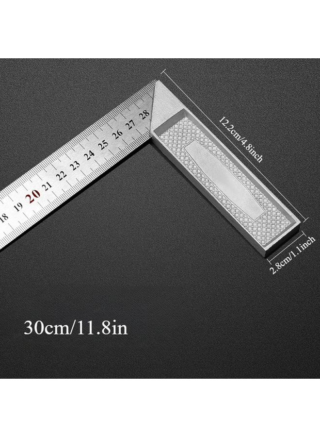 300mm Stainless Steel Angle Square Ruler Dual Scale Precision Measuring Tool - Image 5