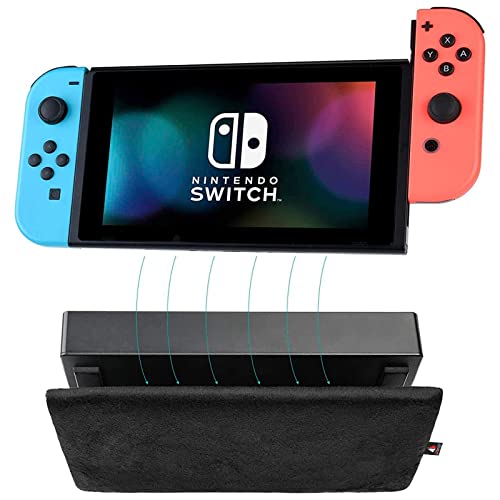 TXEsign Reversible Soft Lining Nintendo Switch Dust Cover Compatible with Nintendo Switch Charging Dock (Black) - Image 3