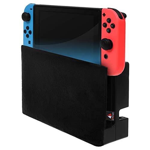 TXEsign Reversible Soft Lining Nintendo Switch Dust Cover Compatible with Nintendo Switch Charging Dock (Black) - Image 4
