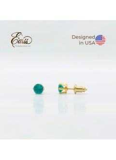 Turquoise Birth Stone December Gold Earring | Stainless Steel | 18K Gold Plated - pzsku/Z6B24731EB6CEAAFEB542Z/45/_/1735381371/b2547ff5-4315-4ab5-815a-ba7419250617