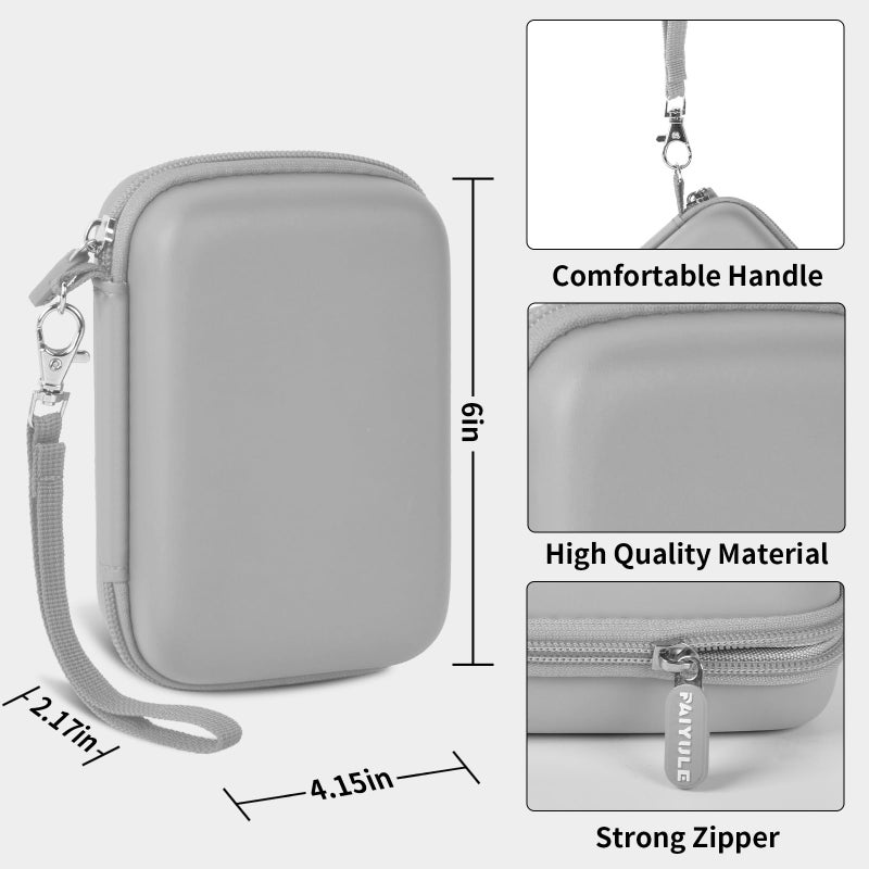 Paiyule Travel Case Compatible With Rg353V/ Rg353Vs/ R36S Retro Handheld Game Console  Handheld Emulator Storage Holder Organizer  Android Game Console Carrying Bag (Grey) (Box Only) - Image 4
