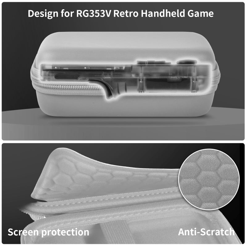 Paiyule Travel Case Compatible With Rg353V/ Rg353Vs/ R36S Retro Handheld Game Console  Handheld Emulator Storage Holder Organizer  Android Game Console Carrying Bag (Grey) (Box Only) - Image 3