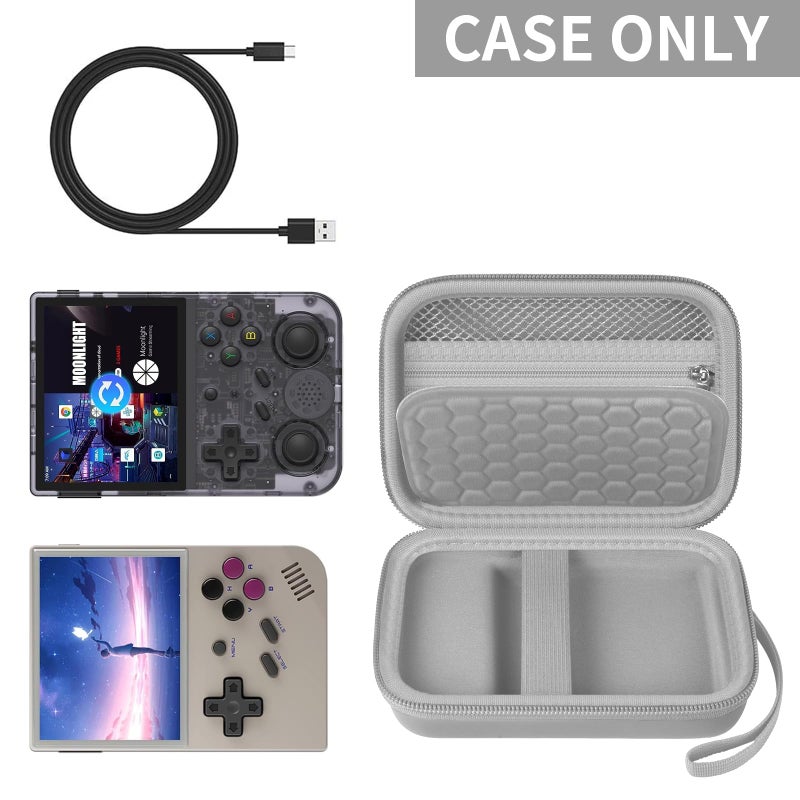 Paiyule Travel Case Compatible With Rg353V/ Rg353Vs/ R36S Retro Handheld Game Console  Handheld Emulator Storage Holder Organizer  Android Game Console Carrying Bag (Grey) (Box Only) - Image 2
