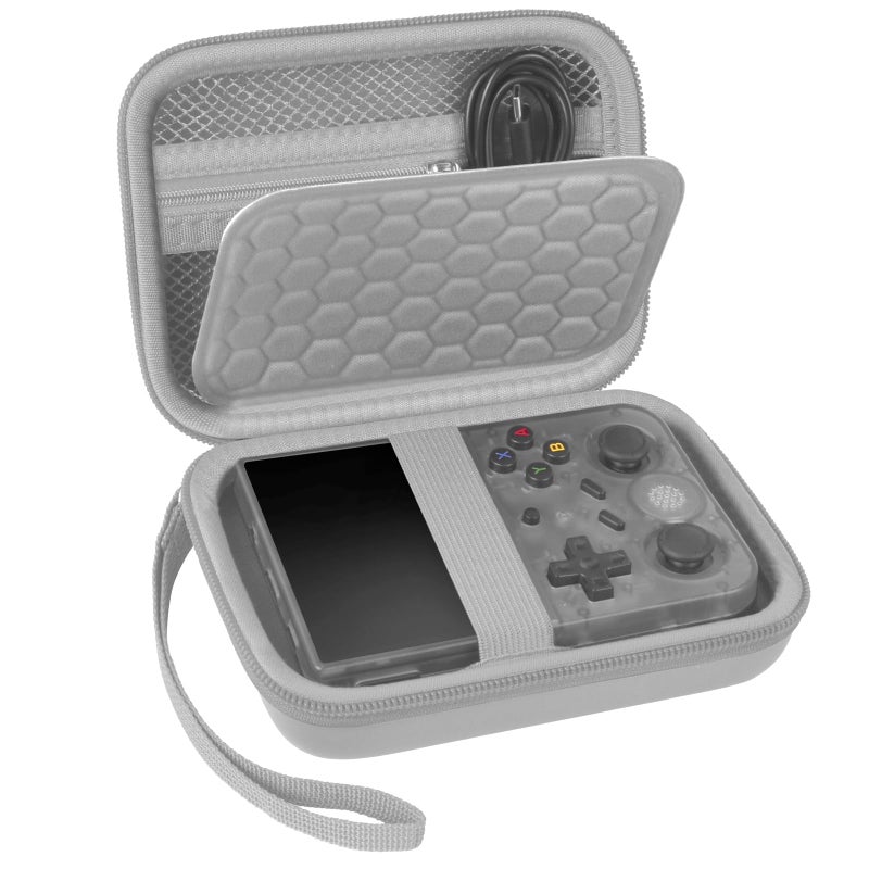 Paiyule Travel Case Compatible With Rg353V/ Rg353Vs/ R36S Retro Handheld Game Console  Handheld Emulator Storage Holder Organizer  Android Game Console Carrying Bag (Grey) (Box Only) - Image 1