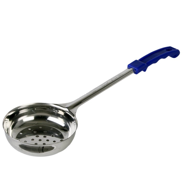 Thunder Group Thunder Group Perforated Portion Controller 1Piece Construction Ladles with Plastic Blue Handle 8Ounce 