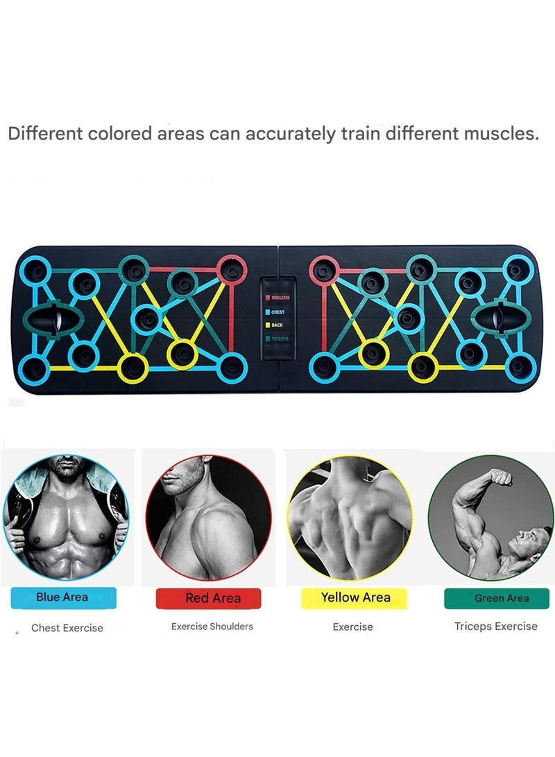 CHU DAI Push Up Board, Multi-Function 14 in 1 Push Up Bar, Portable Home Gym Strength Training Equipment for Men and Women - Image 4