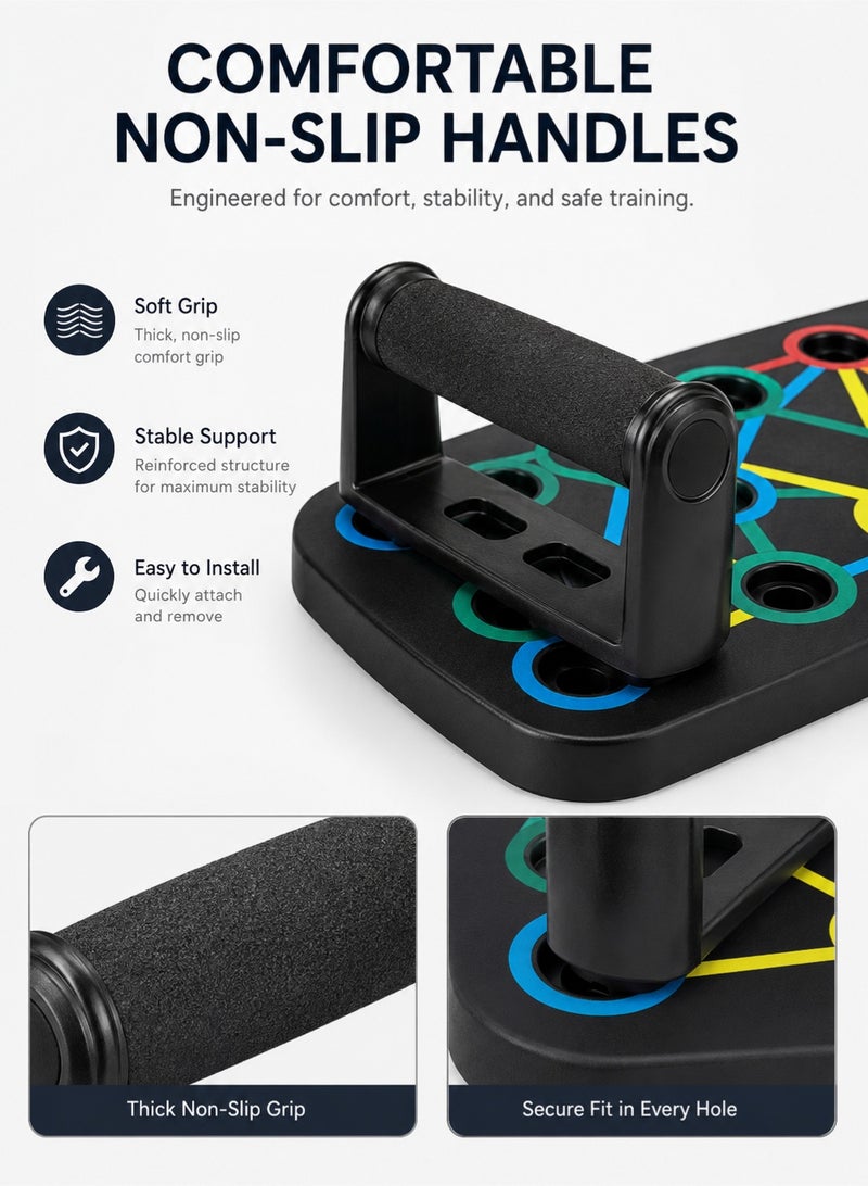 CHU DAI 14 in 1 Multifunctional Push Up Board, Foldable Exercise Board With Non Slip Handles For Chest Shoulder Back Triceps Training Home Gym Fitness Equipment - Image 4