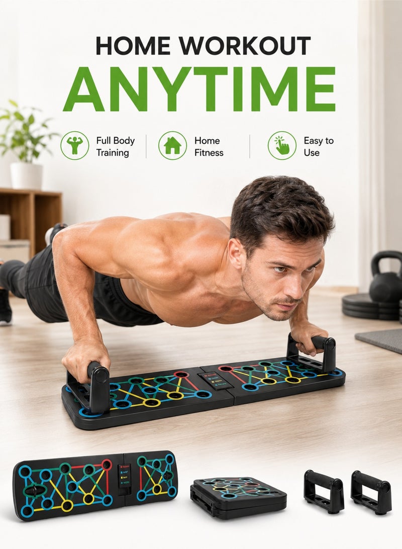 CHU DAI 14 in 1 Multifunctional Push Up Board, Foldable Exercise Board With Non Slip Handles For Chest Shoulder Back Triceps Training Home Gym Fitness Equipment - Image 5