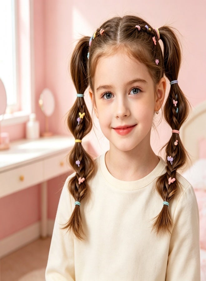 1000Pcs Pastel Colorful Hair Ties for Kids Girls, Soft Elastic No-Damage Rubber Bands for Ponytails Braids, Cute Aesthetic Hair Accessories for School Daily Styling - Image 3