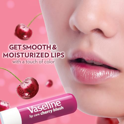 Vaseline Lip Care | Cherry Blush Tinted Lip Balm Stick | up to 48Hr moisturization | with petroleum jelly & Vitamin E | made in South Korea | 4.8g - Image 5