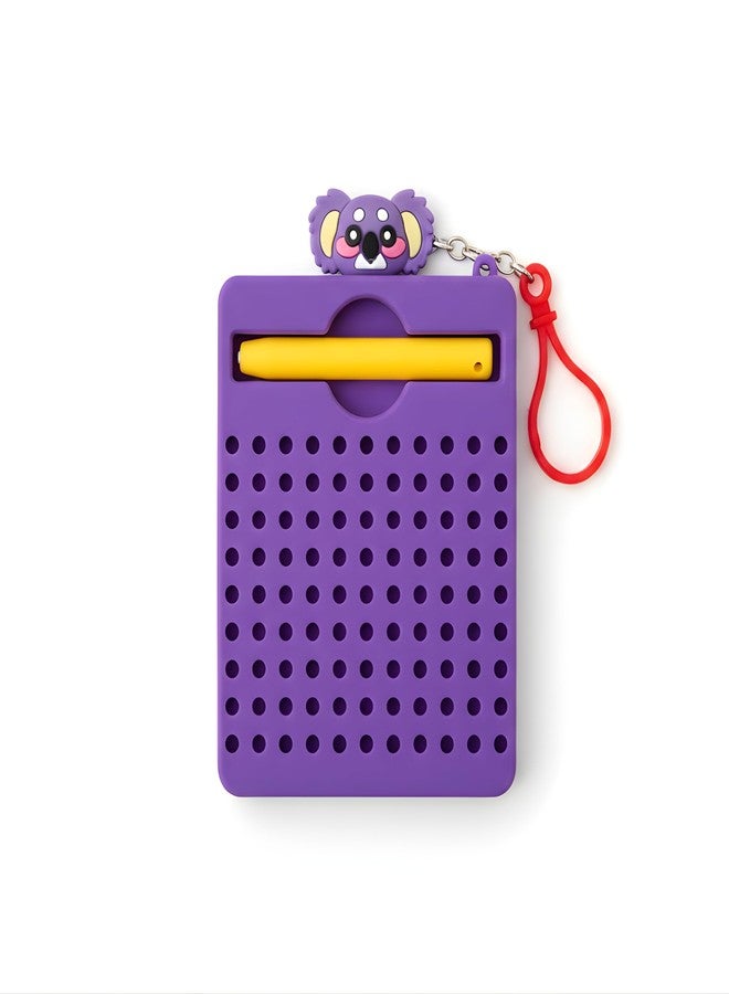 JOUET Magnetic Dot Drawing Board with Stylus for Kids, Reusable Mess-Free Drawing Toy, Portable Travel Activity, Fine Motor Skill & Hand-Eye Coordination Learning Toy - Purple - Image 1