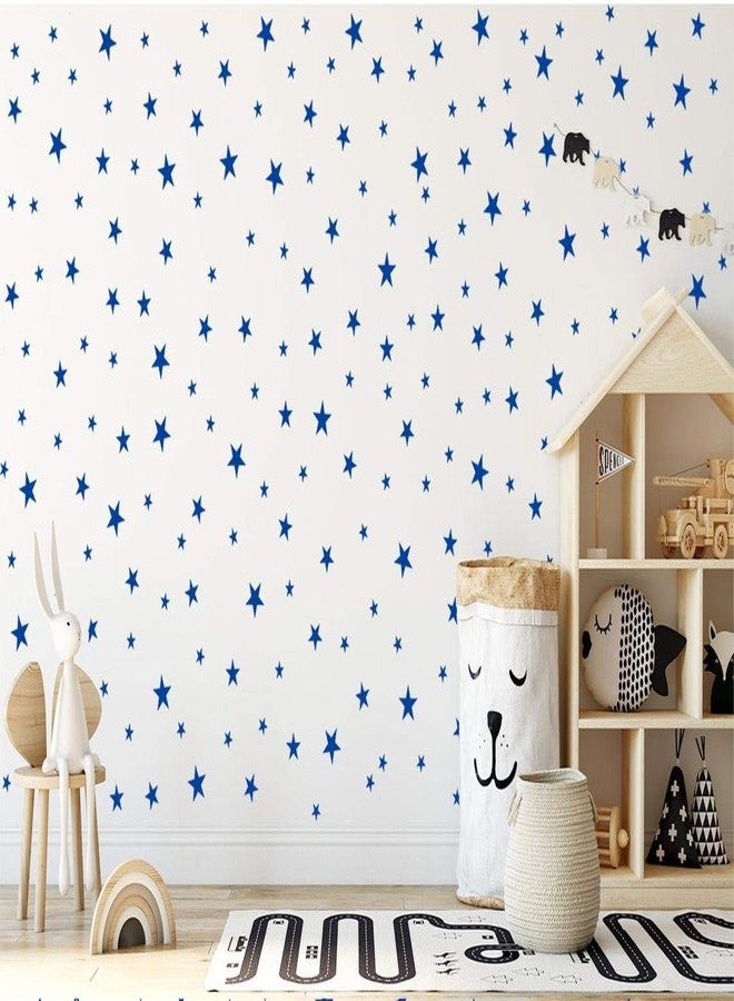 JURUOXIN Star Wall Stickers Wall Decals Removable Home Decoration Easy to Peel Stick Perfect for Baby Kids Nursery Bedroom Pack of 160Pcs (Blue) - Image 1
