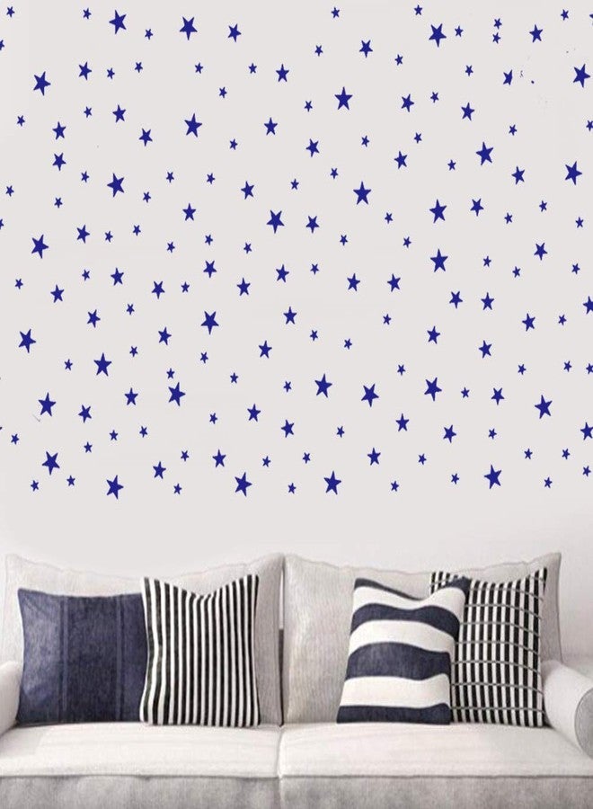 JURUOXIN Star Wall Stickers Wall Decals Removable Home Decoration Easy to Peel Stick Perfect for Baby Kids Nursery Bedroom Pack of 160Pcs (Blue) - Image 2