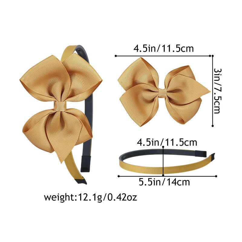 XIMA 16Piece Headband with Bow for Toddlers Teens 16 Colors Grosgrain Ribbon Bows Hair Bands for GirlsKids Children and Women Cute Hairbands for Daily School Hair Accessories - Image 4