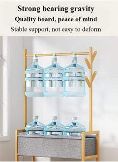 XiuWoo Multifunctional Bamboo Clothes Rack Garment Rack Clothes Organizer Coat Hanging Rack With Cloth Basket for Balcony Home Bedroom Living Room  - Image 3