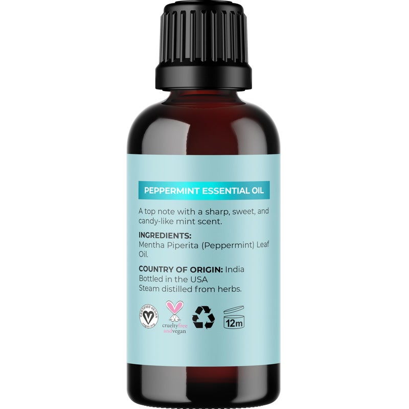 Maple Holistics Peppermint Essential Oil for Diffuser Aromatherapy - 100% Pure Peppermint Oil for Hair Skin and Nails Plus Undiluted Refreshing Aromatherapy Essential Oil for Diffusers Baths and Topical Uses 1oz - Image 4