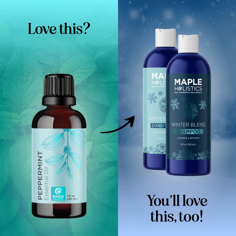 Maple Holistics Peppermint Essential Oil for Diffuser Aromatherapy - 100% Pure Peppermint Oil for Hair Skin and Nails Plus Undiluted Refreshing Aromatherapy Essential Oil for Diffusers Baths and Topical Uses 1oz - Image 5