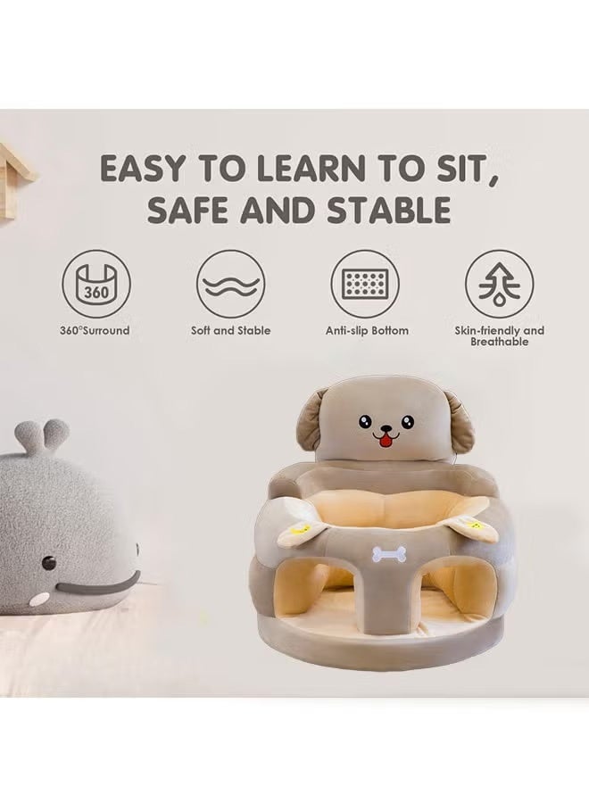 Baby Support Seat Plush Sofa,Infant Learning to Sit Chair Keep Sitting Posture for Newborn Lounger Easter Birthday Party Favor Sitting Chair - Image 4