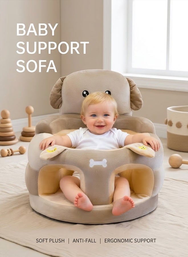 Baby Support Seat Plush Sofa,Infant Learning to Sit Chair Keep Sitting Posture for Newborn Lounger Easter Birthday Party Favor Sitting Chair - Image 1