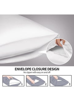 Somer Field - Silk Pillowcases For Hair And Skin 2 Pack Standard Size with Envelope Closure (2 Pcs Pillowcases (50 x 75 cm) (White) - pzsku/Z6B2511DC5267EE5B2561Z/45/_/1728572659/d25f049d-3f5a-4be5-9cf3-62c4791229cd