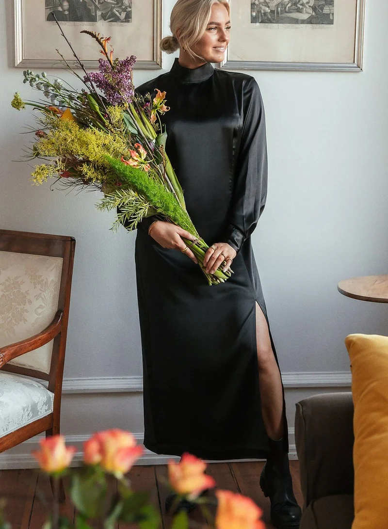 NA-KD High Neck Split Detail Maxi Dress