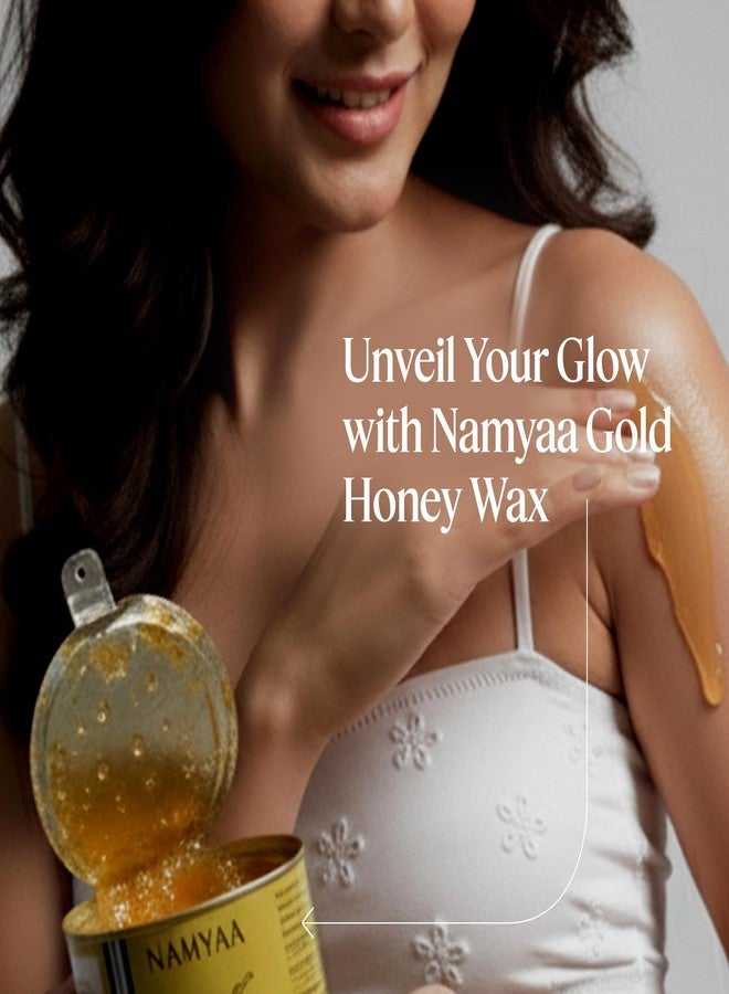 Namyaa Gold Honey Wax 600gm | Painless Wax For Removing Tan, Dead Skin From Legs, Arms, Underarms | Gold Sheen Wax For Women | Suitable For All Skin Types, Pack of 1 - Image 4
